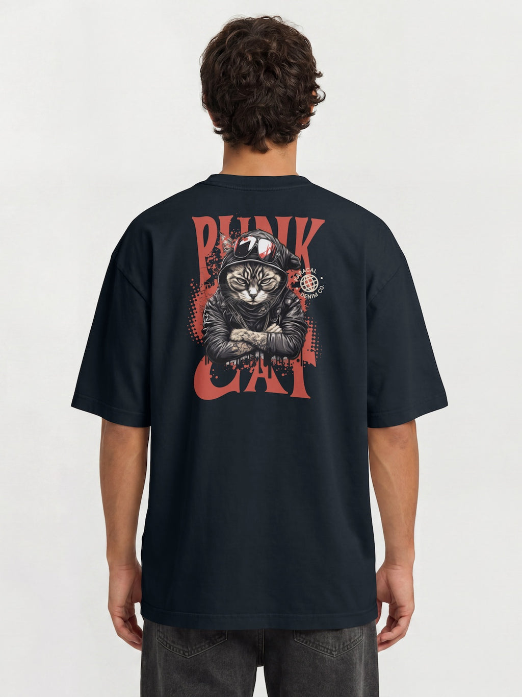 PUNK CAT OVERSIZED T-SHIRT